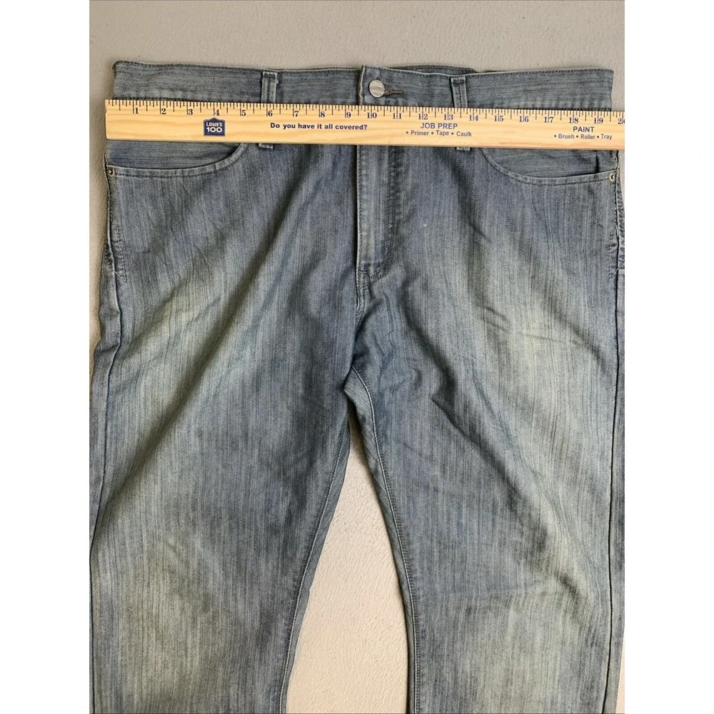Levi's Jeans Men's Slim Straight‎ W38 L32 218 Blue Denizen Button Rear Pockets